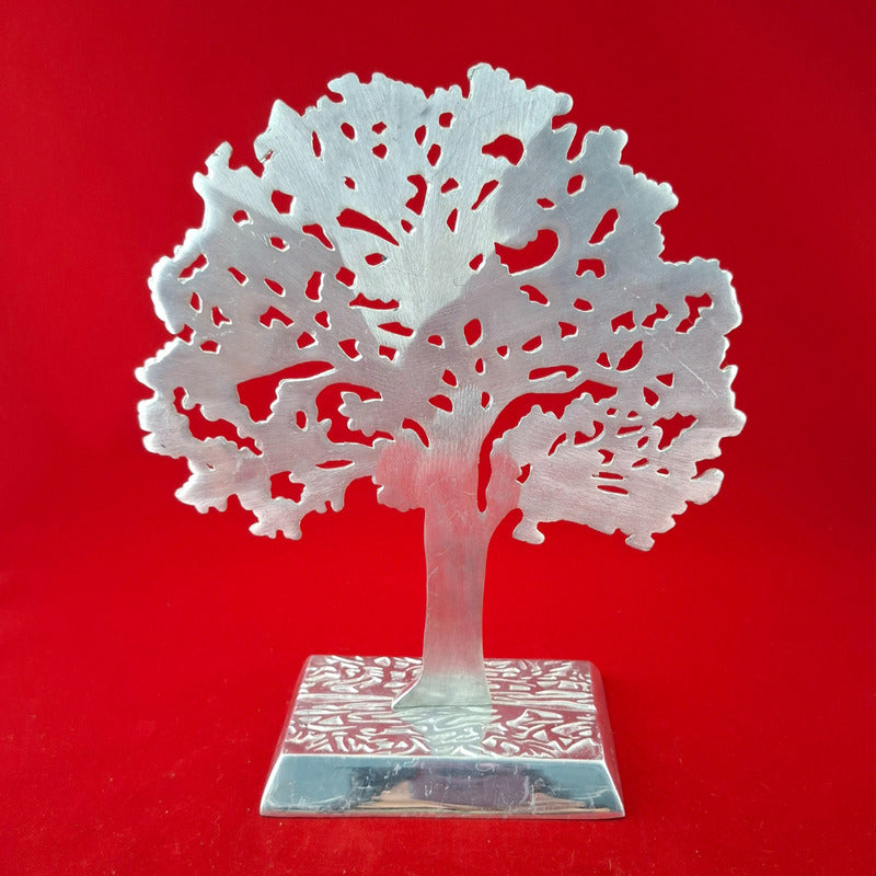 Adorno Árbol De La Prosperidad Pewter 27x22 Cm