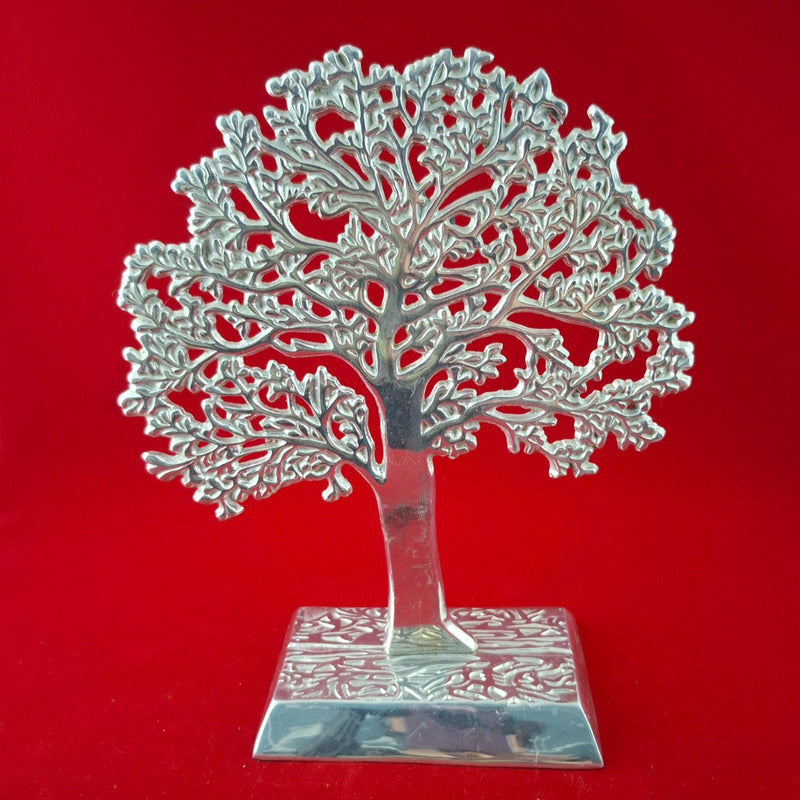 Adorno Árbol De La Prosperidad Pewter 27x22 Cm