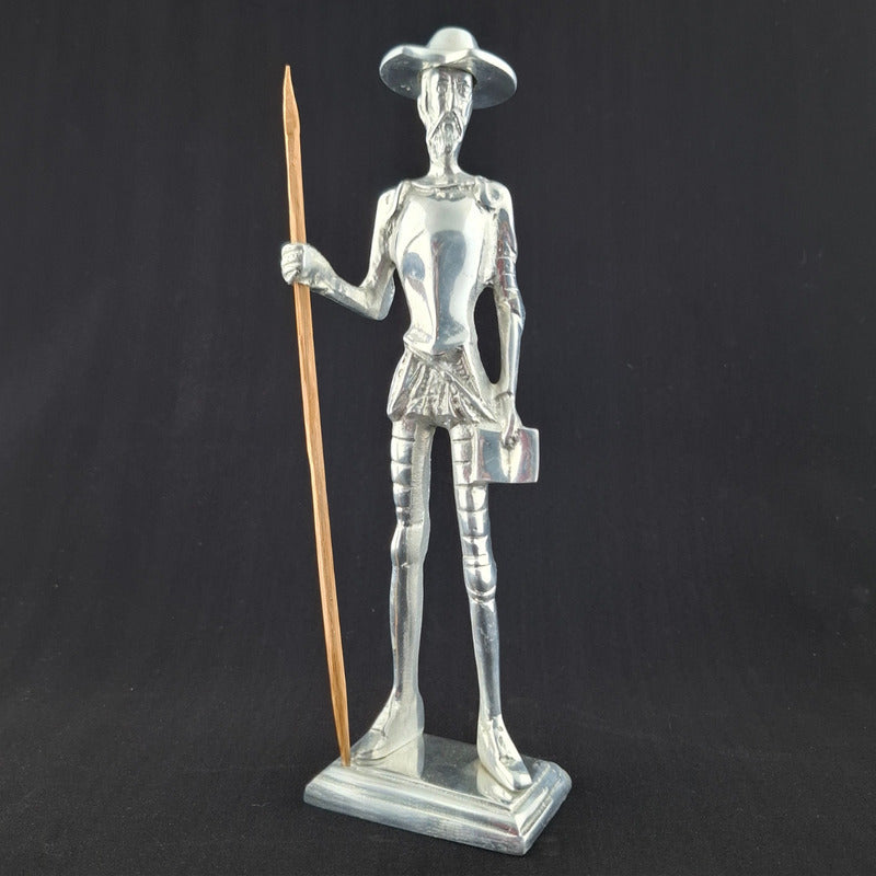 Figura Don Quijote Decorativa En Pewter  Arte Clásico