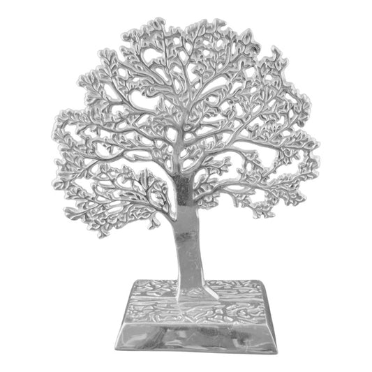 Adorno Árbol De La Prosperidad Pewter 27x22 Cm