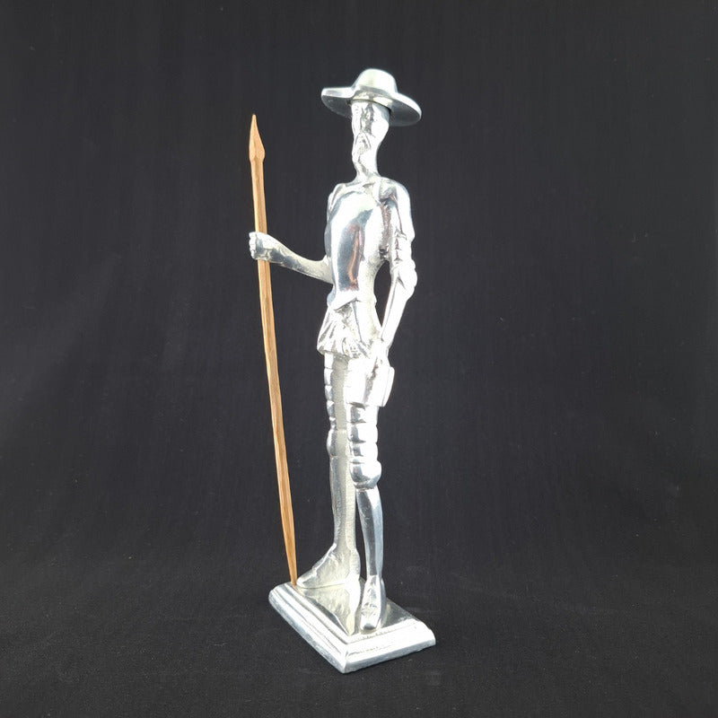 Figura Don Quijote Decorativa En Pewter  Arte Clásico